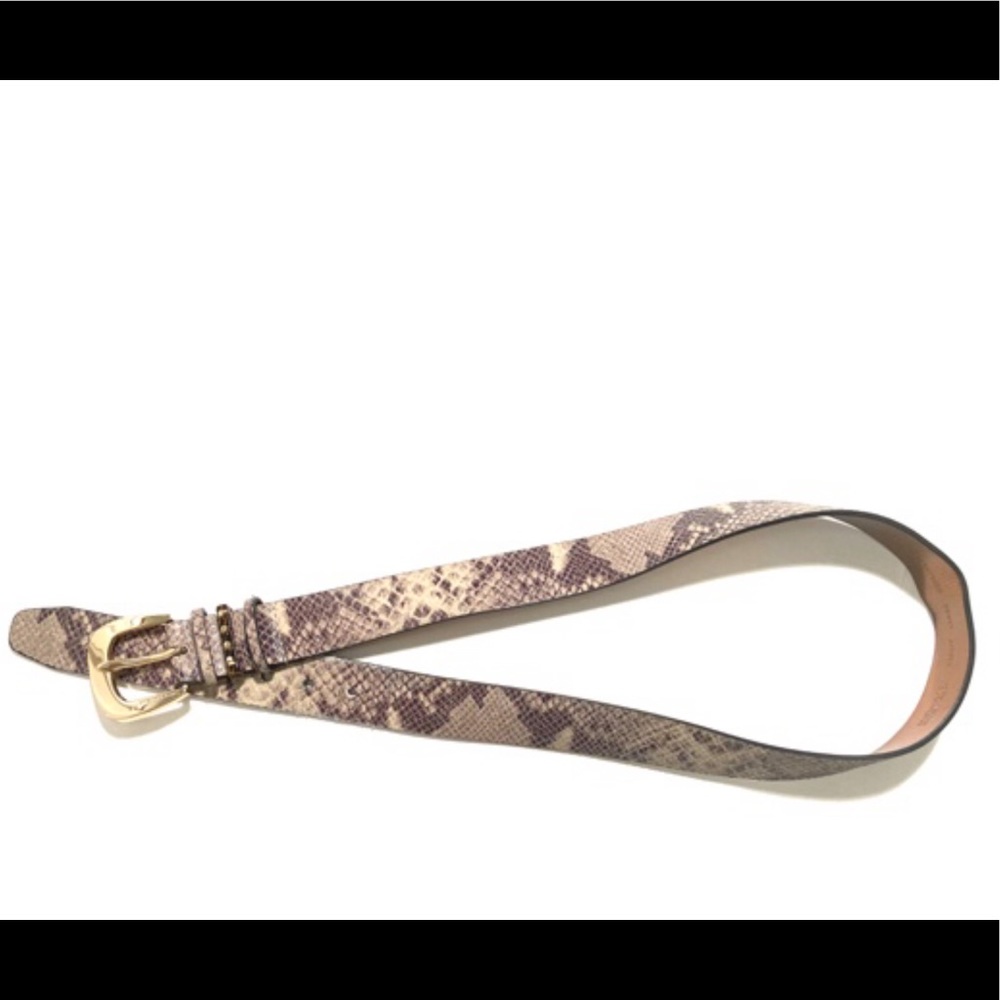 Michael Kors Snake Print Leather Belt Size L